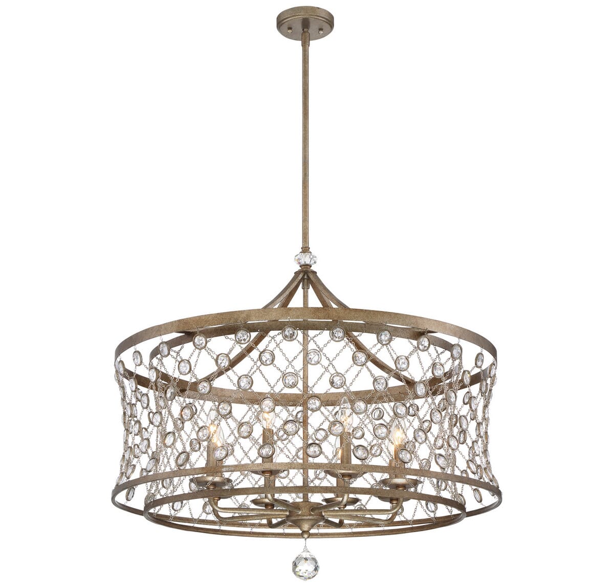 Metropolitan Vel Catena 8-Light Pendant in Arcadian Gold