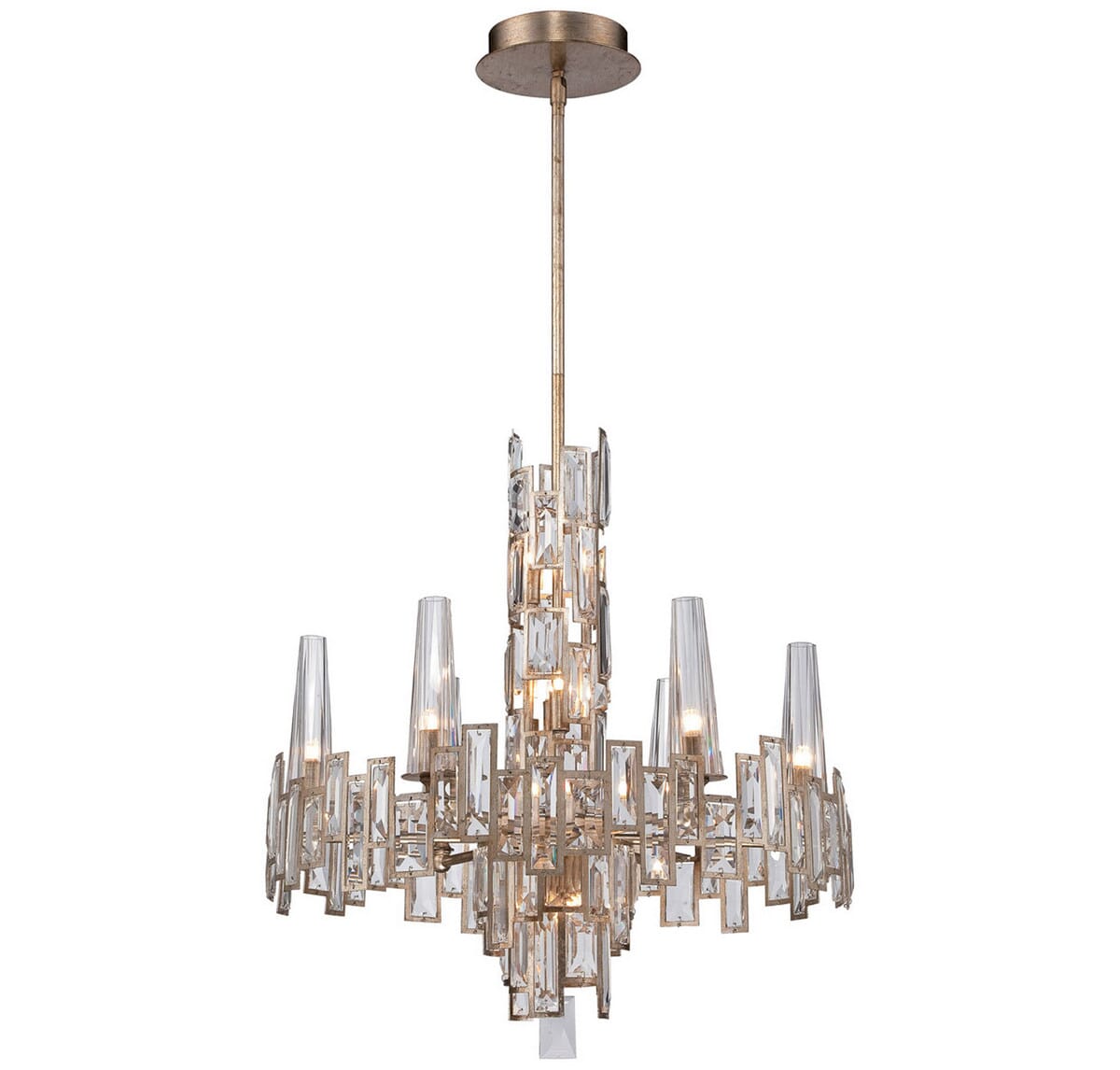 Metropolitan Bel Mondo 24.75" 12-Light Chandelier in Luxor Gold