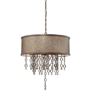 Metropolitan Ajourer 8-Lt Drum Pendant in French Bronze