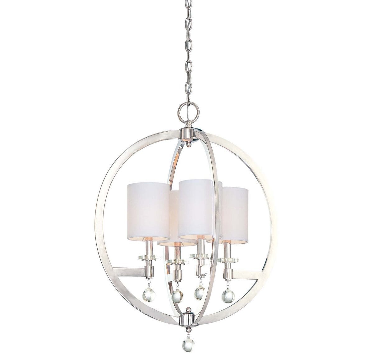 Metropolitan Chadbourne 4-Lt Pendant in Polished Nickel