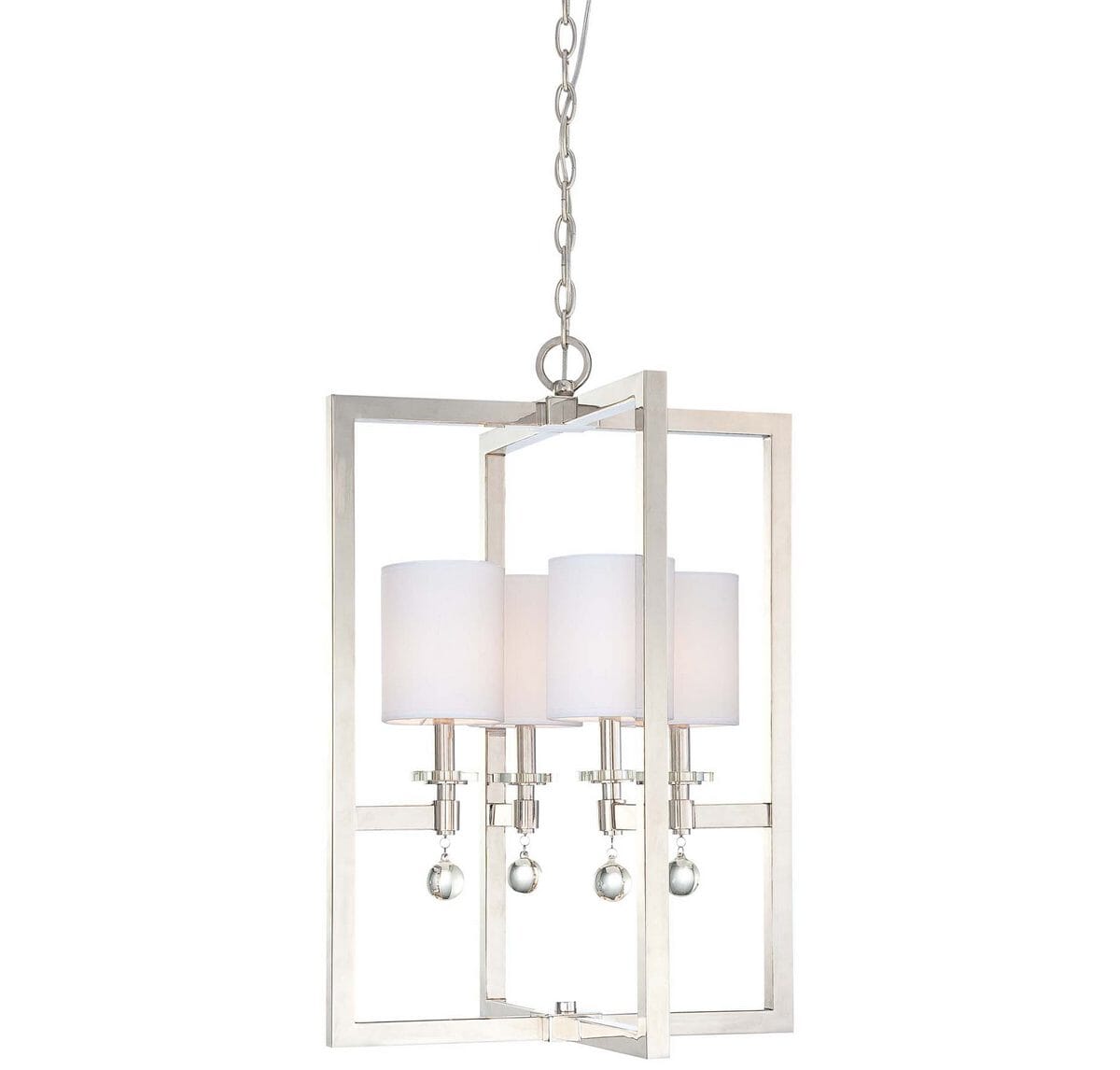 Metropolitan Chadbourne 4-Lt Pendant in Polished Nickel