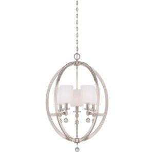 Metropolitan Chadbourne 5-Lt Chandelier in Polished Nickel