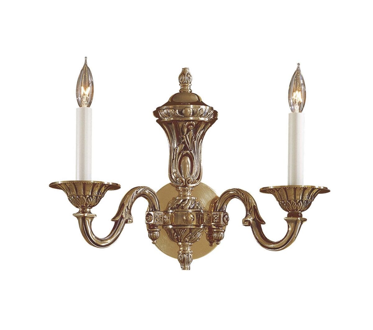 Metropolitan European 2-Lt Wall Sconce in Brass