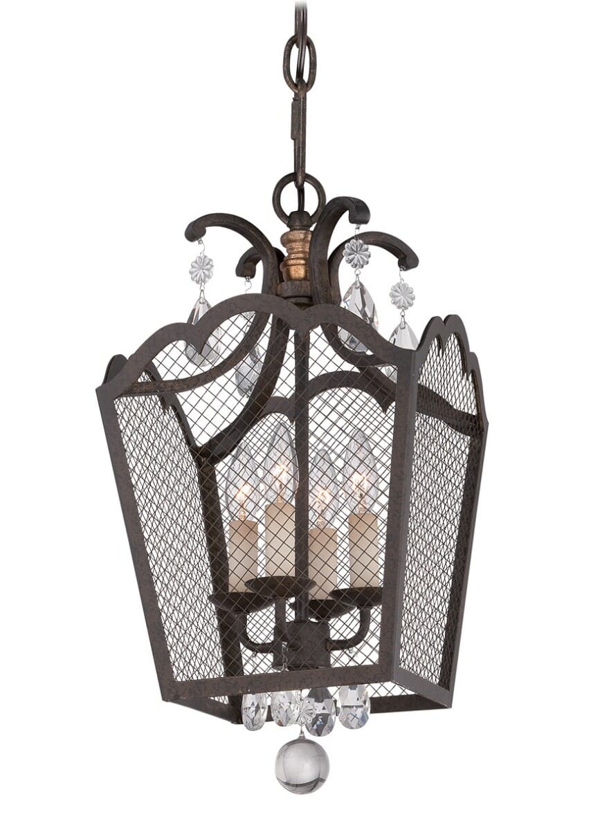 Metropolitan Cortona 4-Light Pendant Light in French Bronze