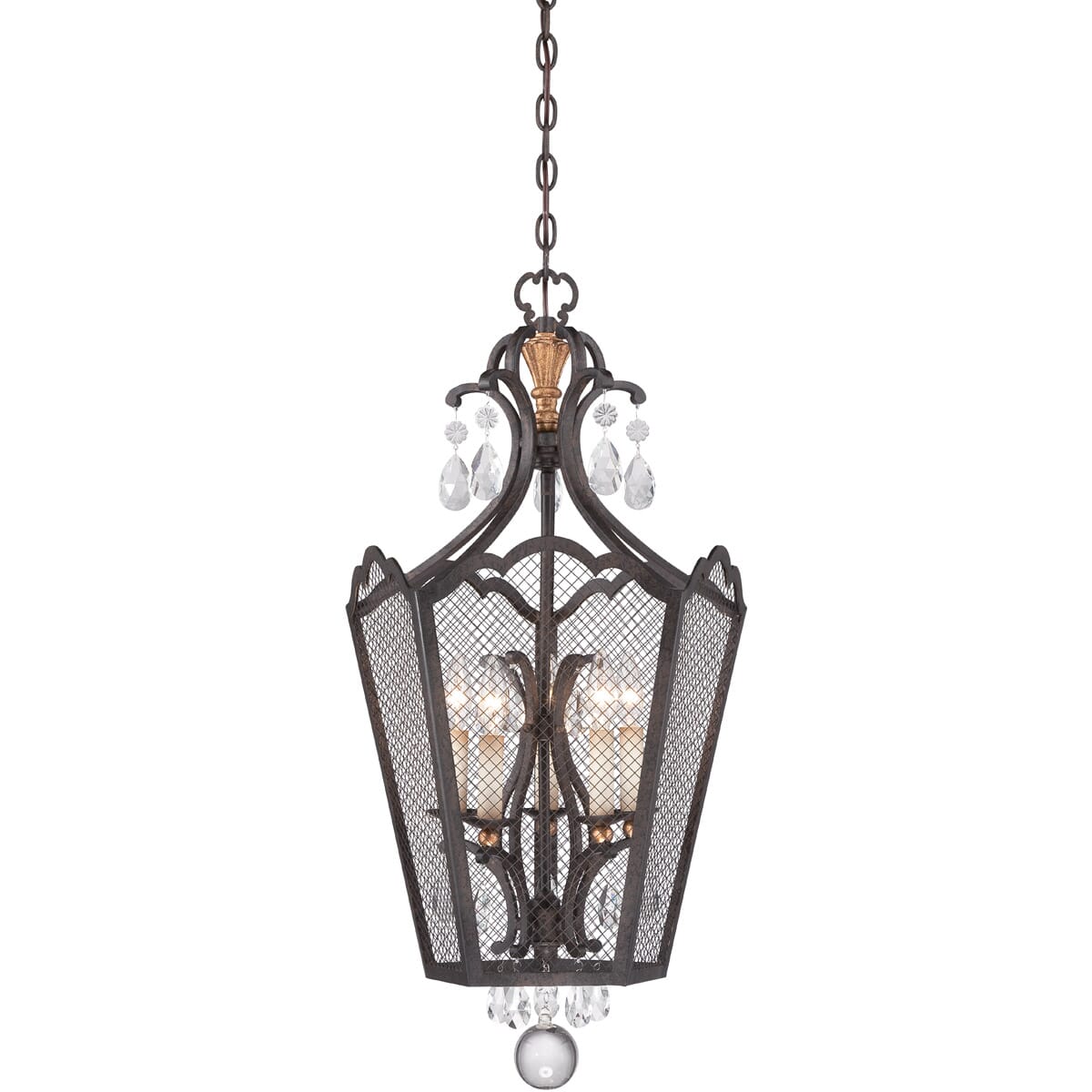 Metropolitan Cortona 18" 5-Light Foyer Pendant in French Bronze