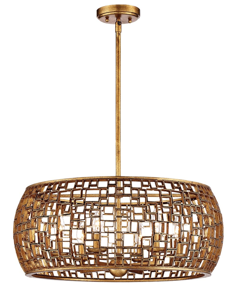 Metropolitan Abbondanza 24" 6-Light Chandelier in Halcyon Gold