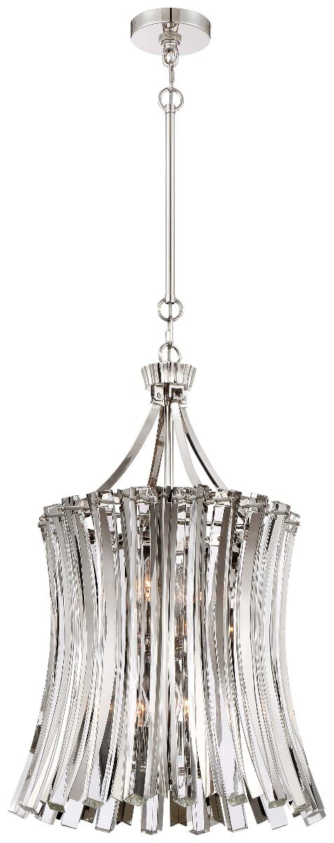 Metropolitan Elegance Royale 8-Light 20" Pendant Light in Polished Nickel