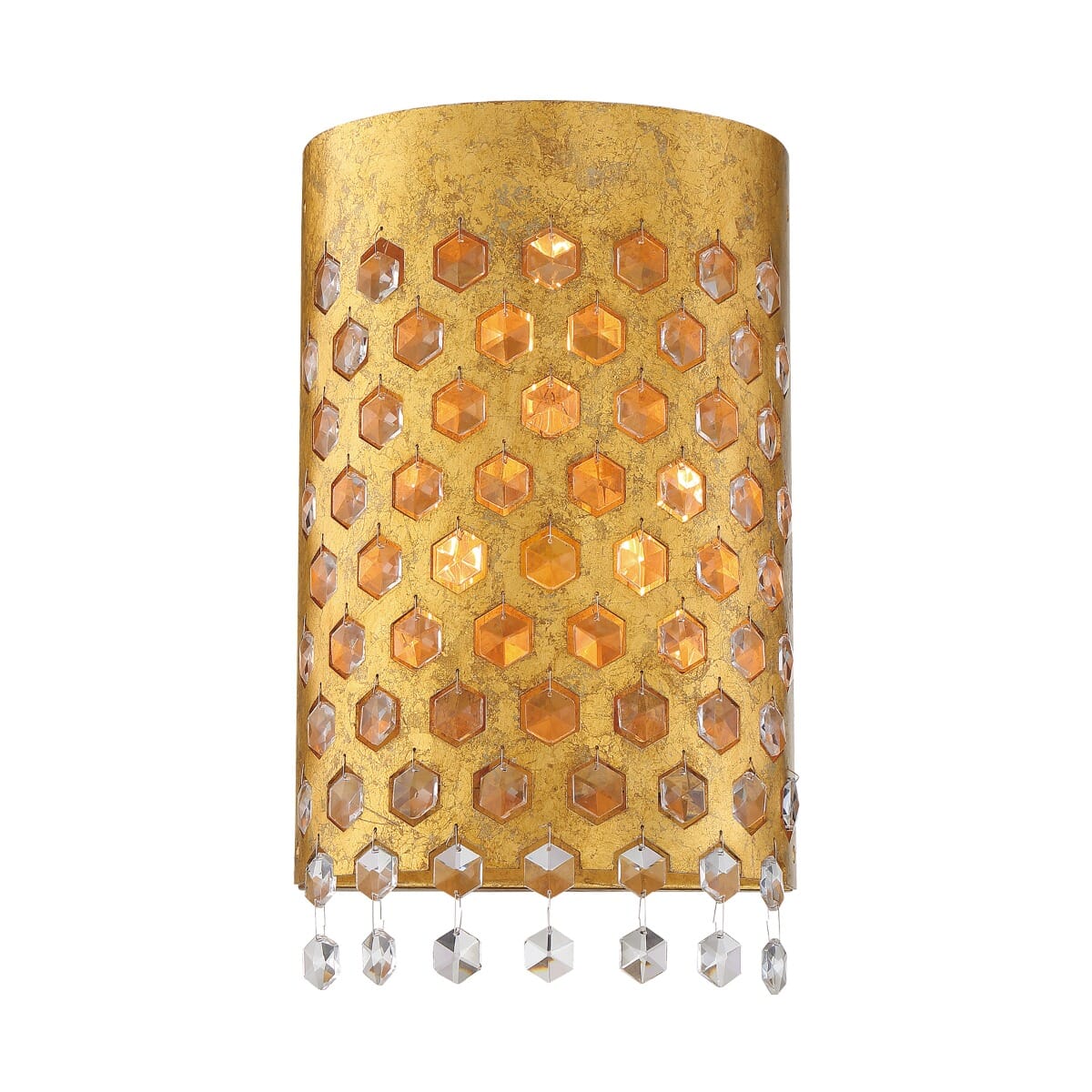 Metropolitan Kingsmont 3-Light Wall Sconce in Glitz Gold Leaf