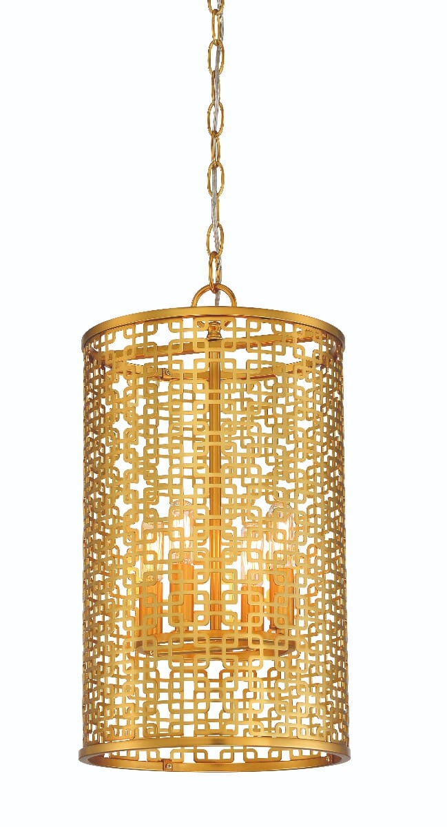 Metropolitan Blairmoor 4-Light 11" Pendant Light in Honey Gold