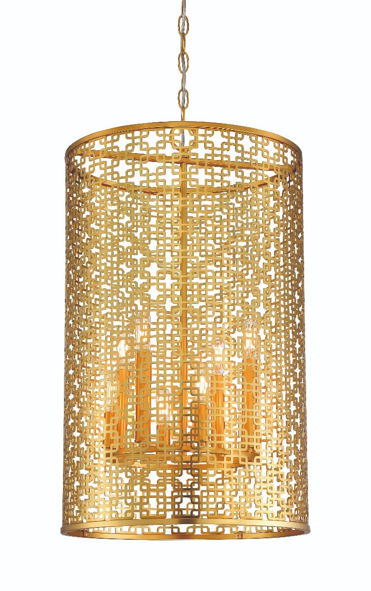 Metropolitan Blairmmor 8-Light 17" Pendant Light in Honey Gold