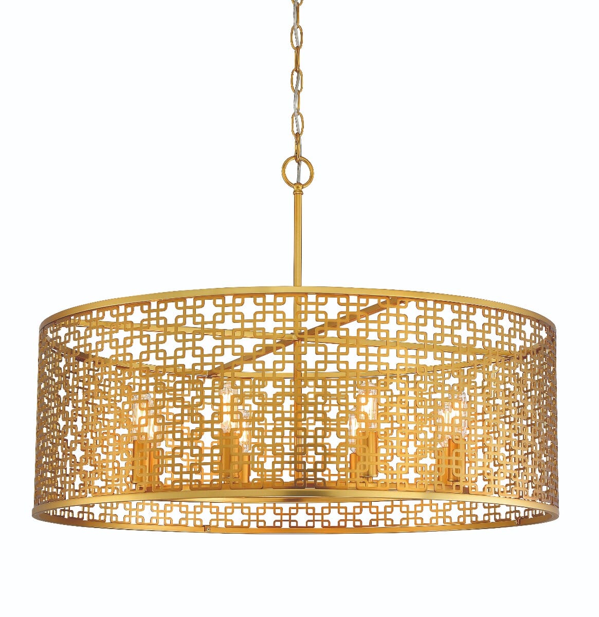 Metropolitan Blairmmor 8-Light 30" Pendant Light in Honey Gold