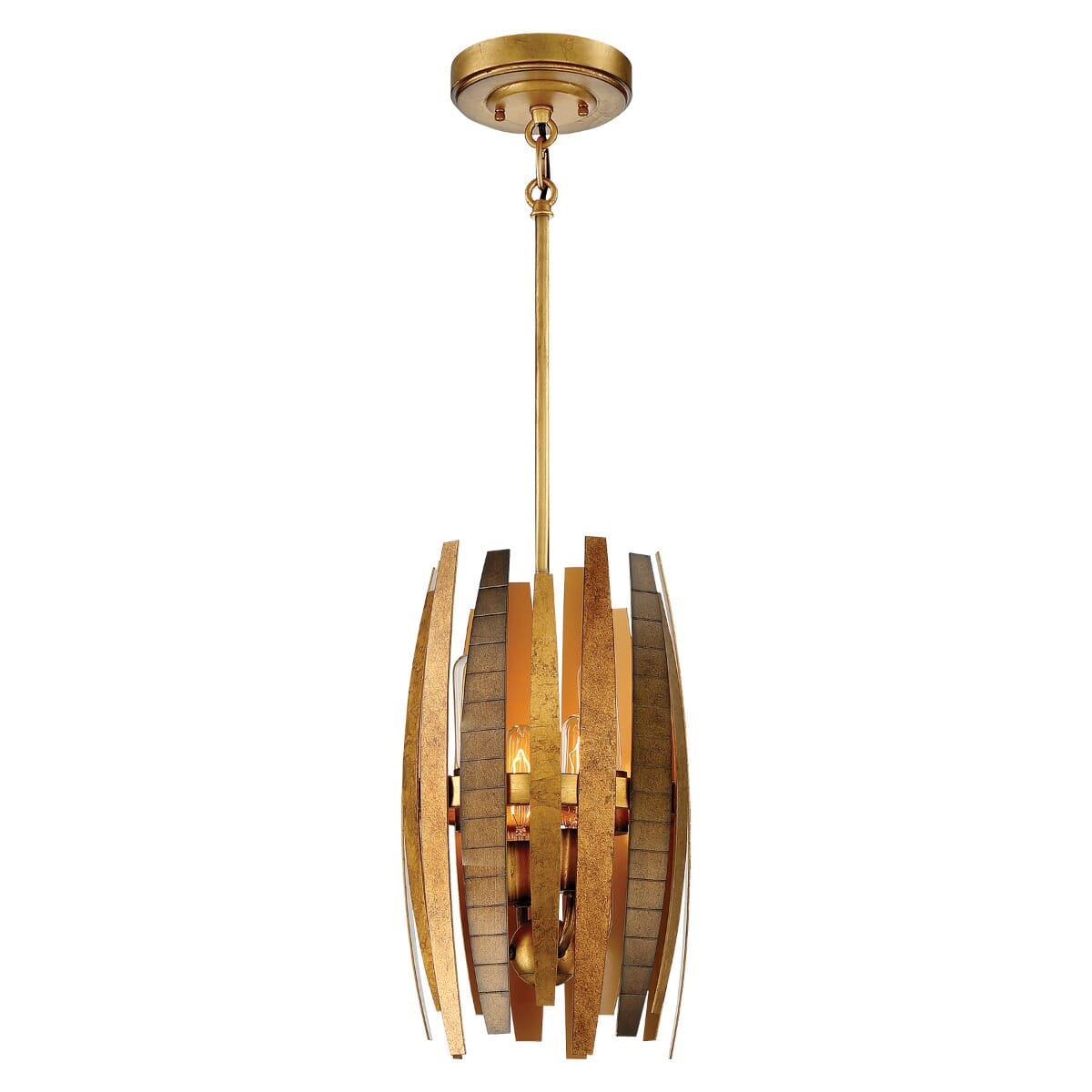 Metropolitan Manitou 9.5" 4-Light Mini Pendant in Ardor Gold