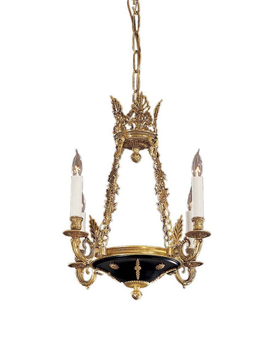 Metropolitan Vintage 4-Lt Chandelier in Gold