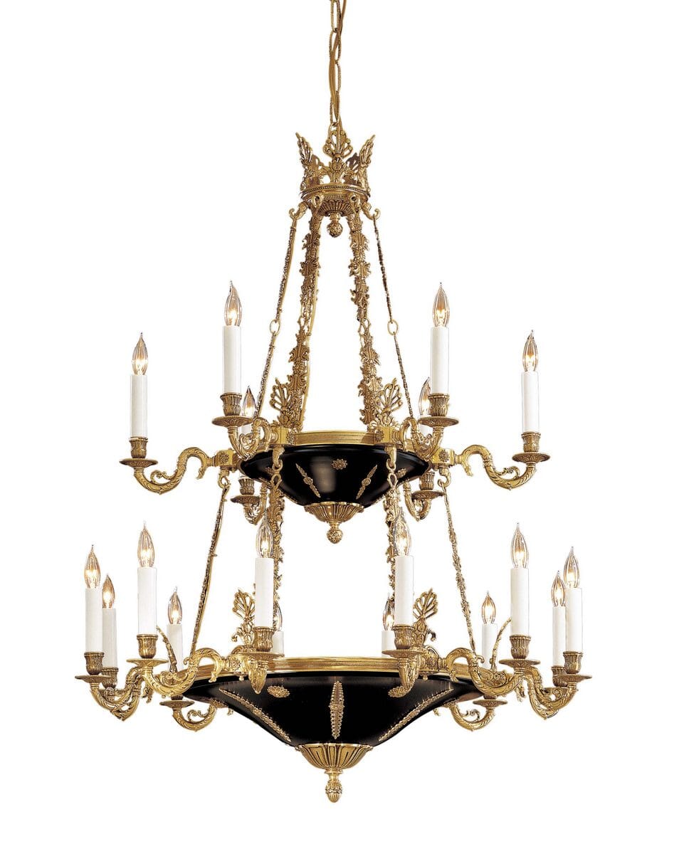 Metropolitan European 18-Lt Chandelier in Gold