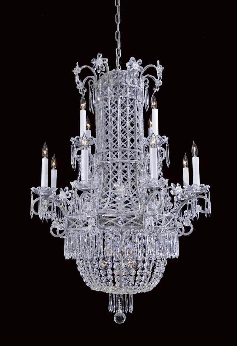 Metropolitan Vintage 12-Lt Chandelier in Silver