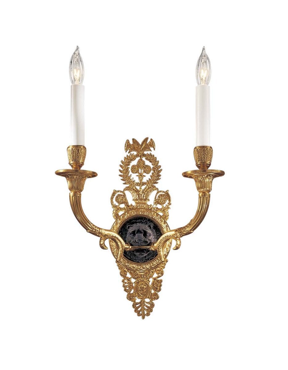 Metropolitan European 2-Lt Wall Sconce in French Gold