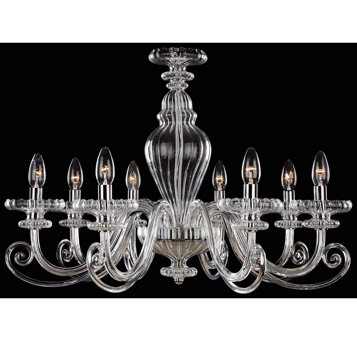 Metropolitan Family 28.75" 8-Light Chandelier in Chrome