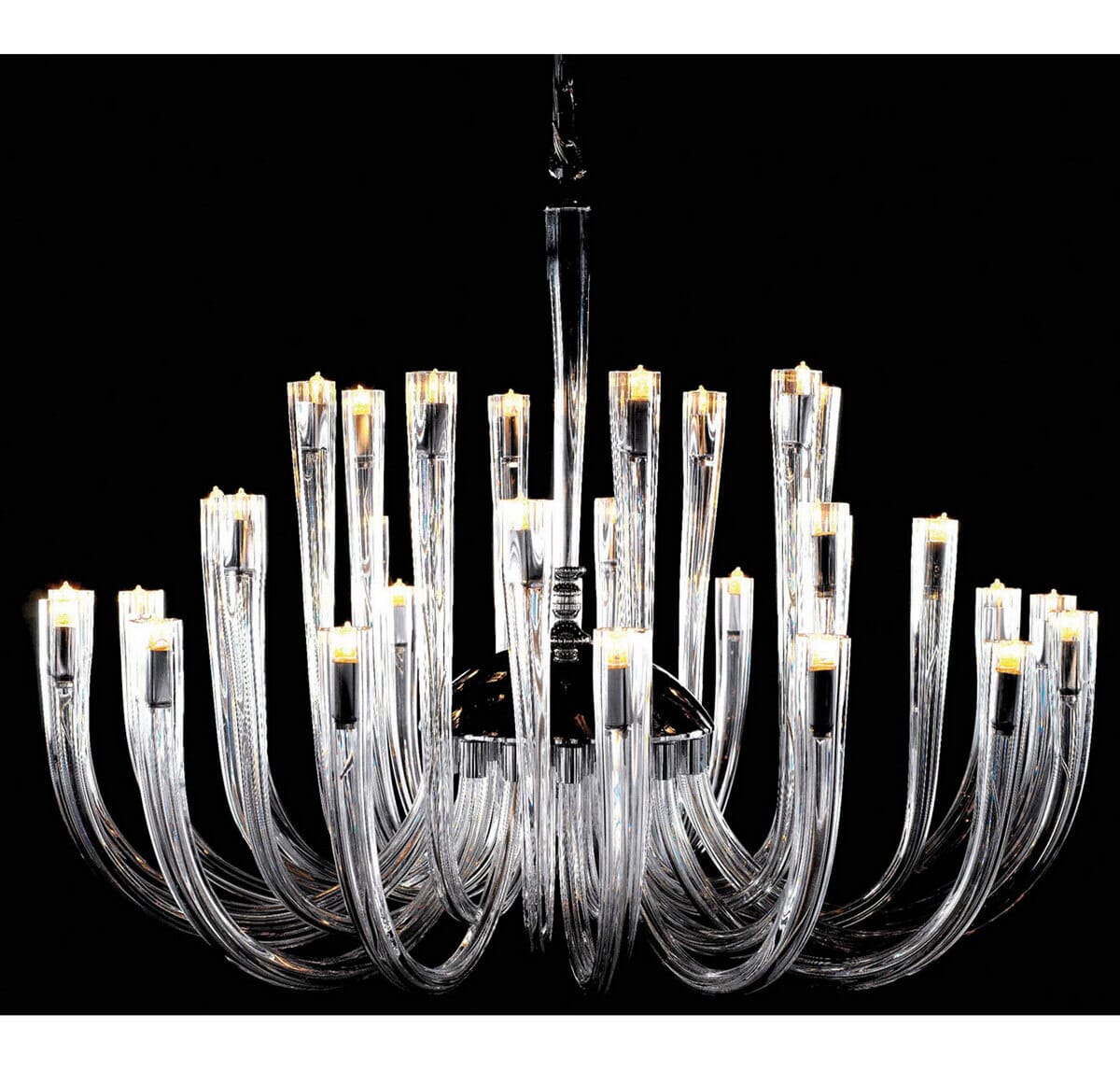 Metropolitan Family 37" 32-Light Chandelier in Chrome