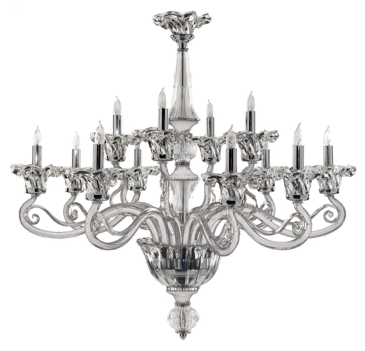 Metropolitan Family 35.5" 12-Light Chandelier in Chrome