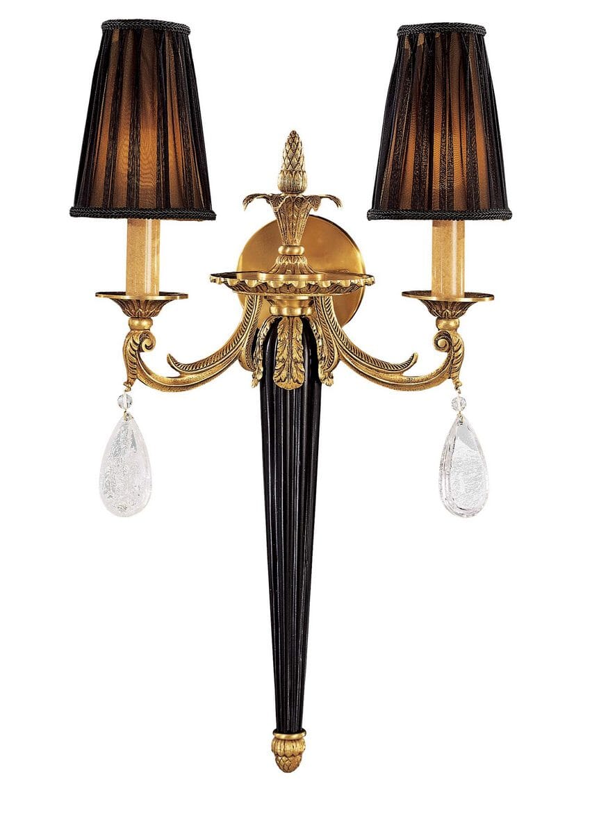 Metropolitan European 2-Lt Wall Sconce in French Gold