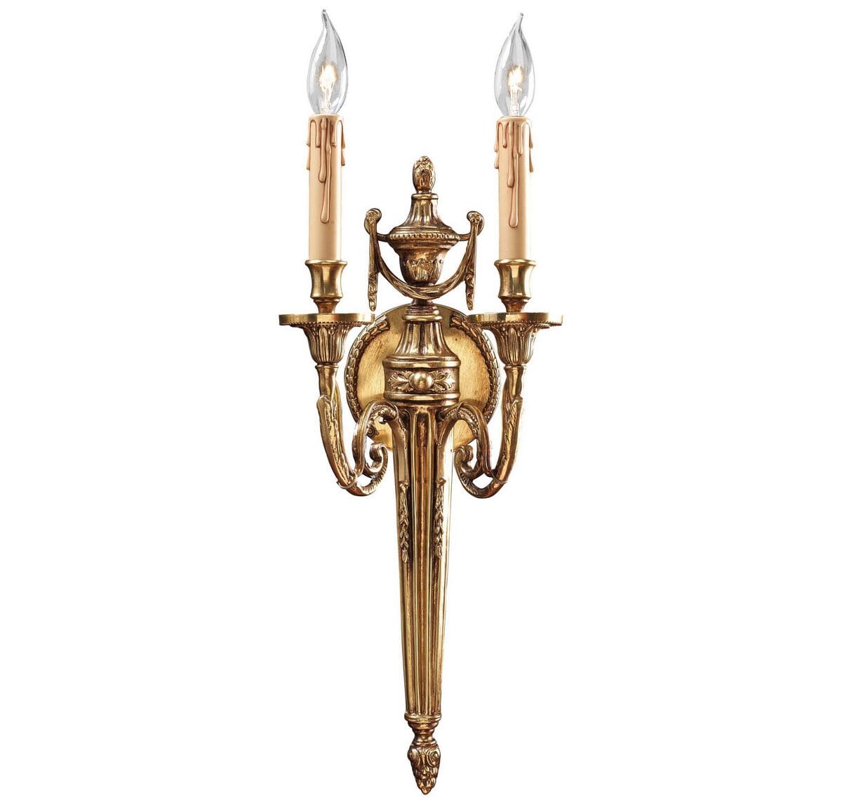 Metropolitan European 2-Lt Wall Sconce in French Gold