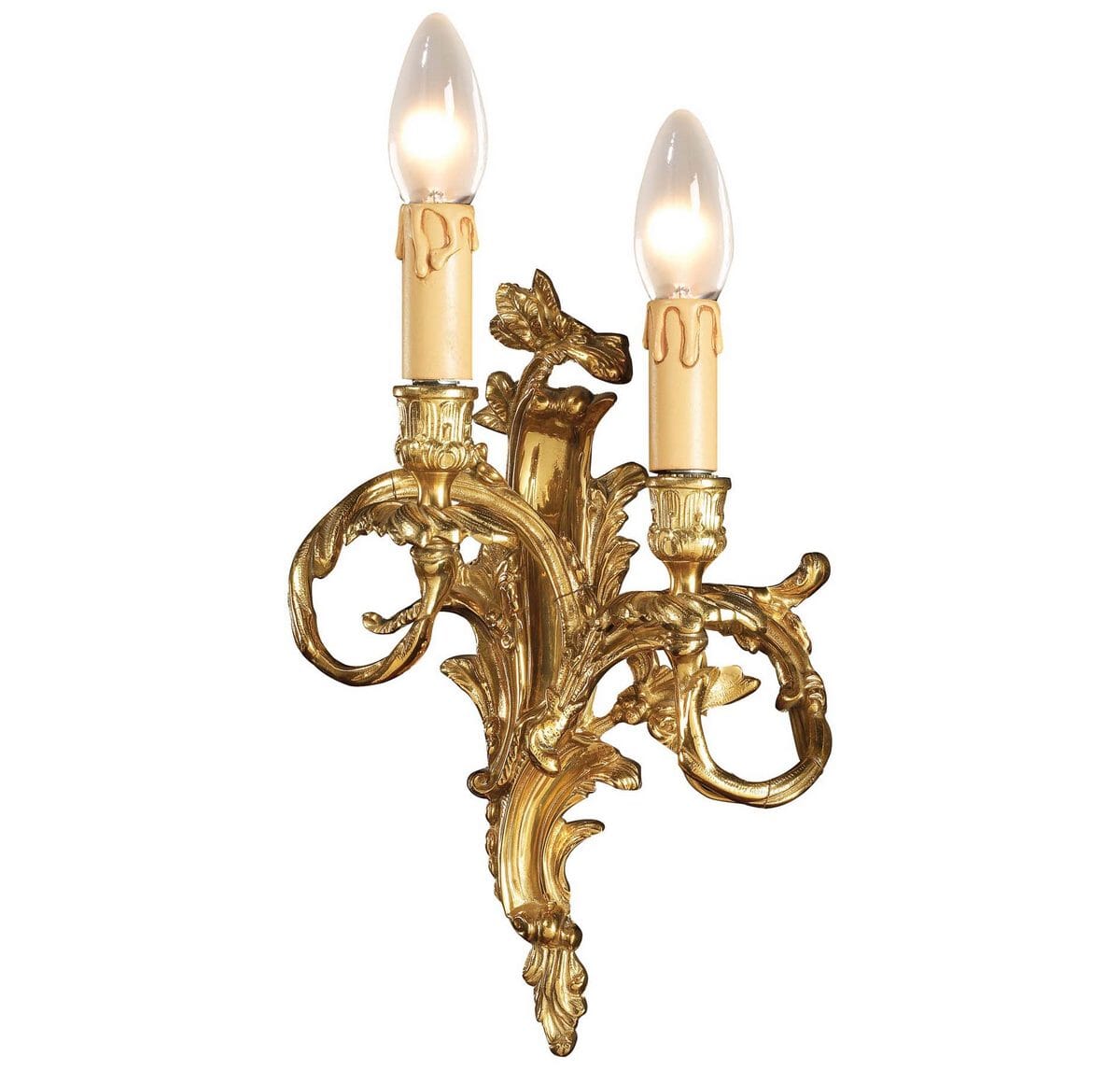 Metropolitan European 2-Lt Wall Sconce in French Gold