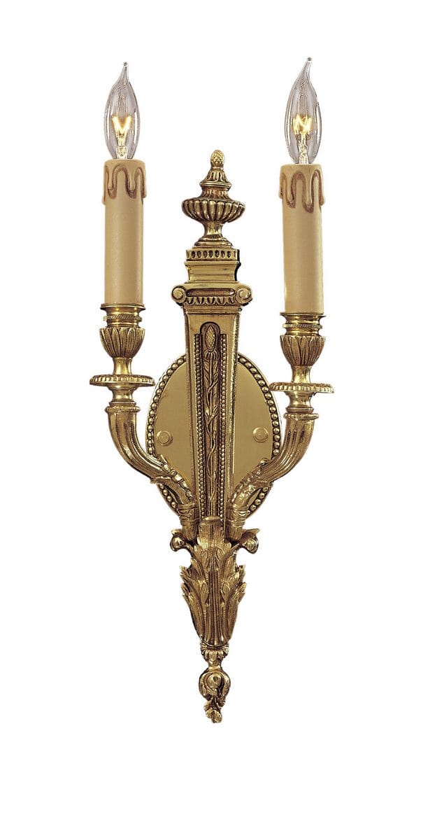 Metropolitan European 2-Lt Wall Sconce in French Gold