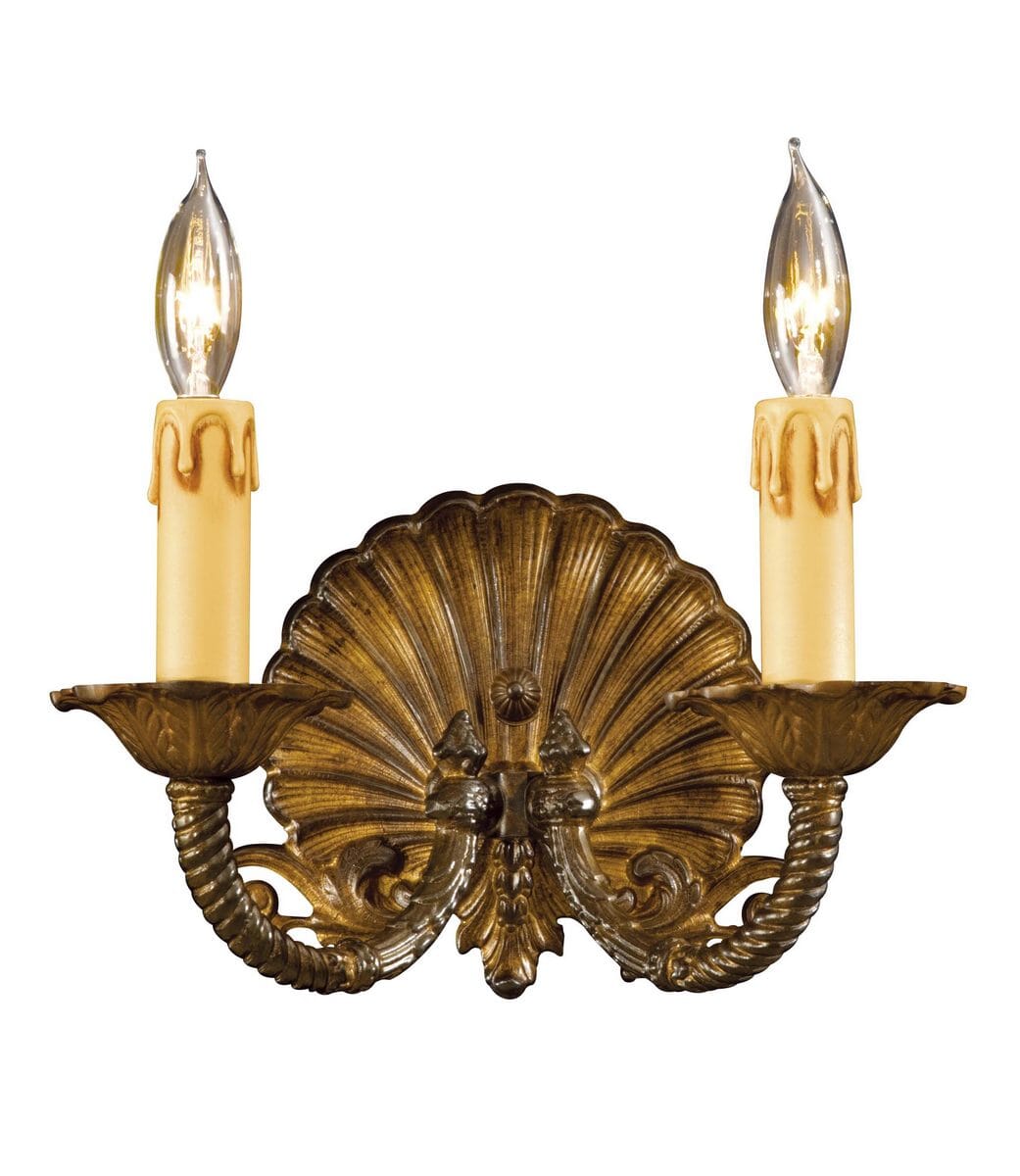 Metropolitan European 2-Lt Wall Sconce in Antique Bronze