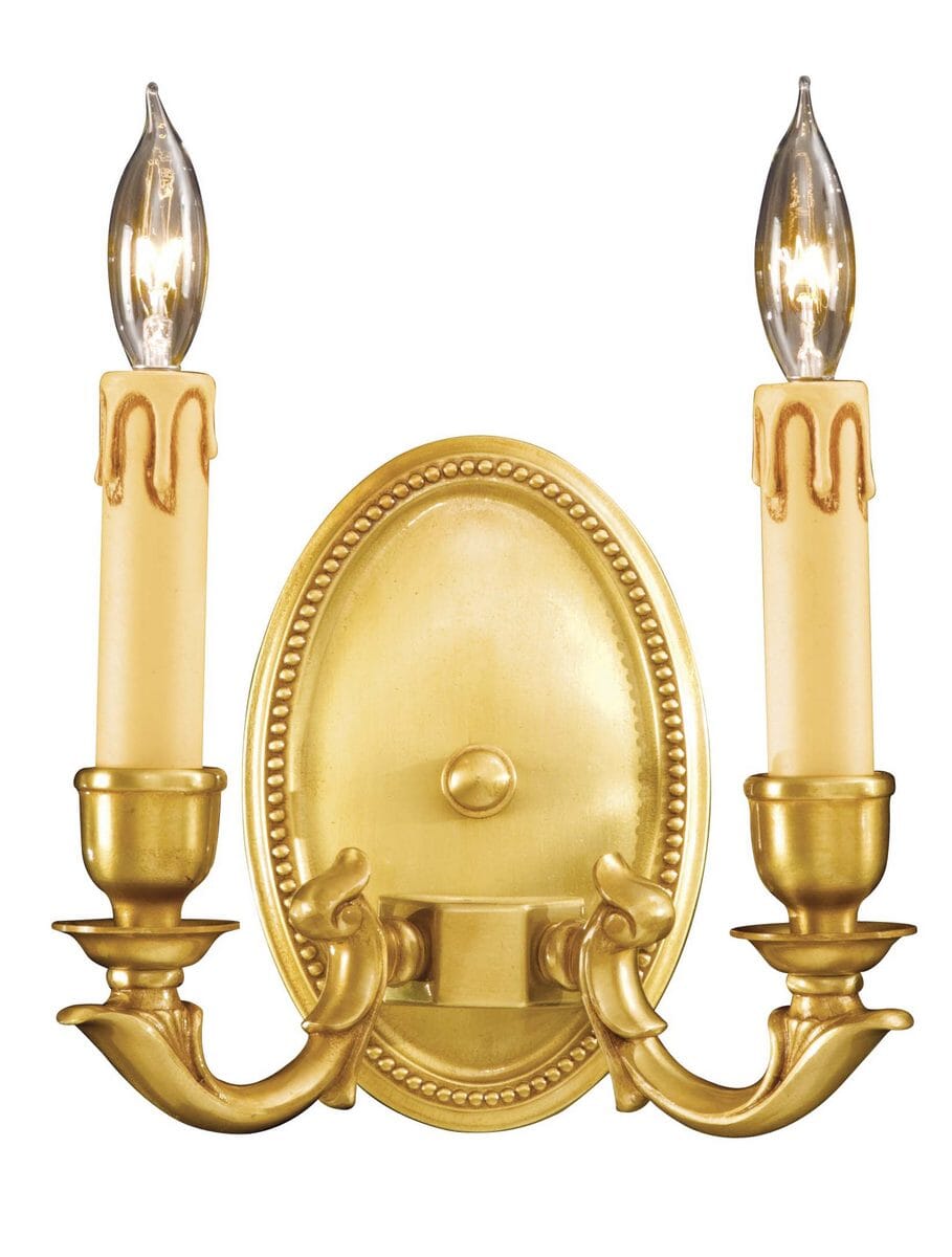 Metropolitan European 2-Lt Wall Sconce in French Gold