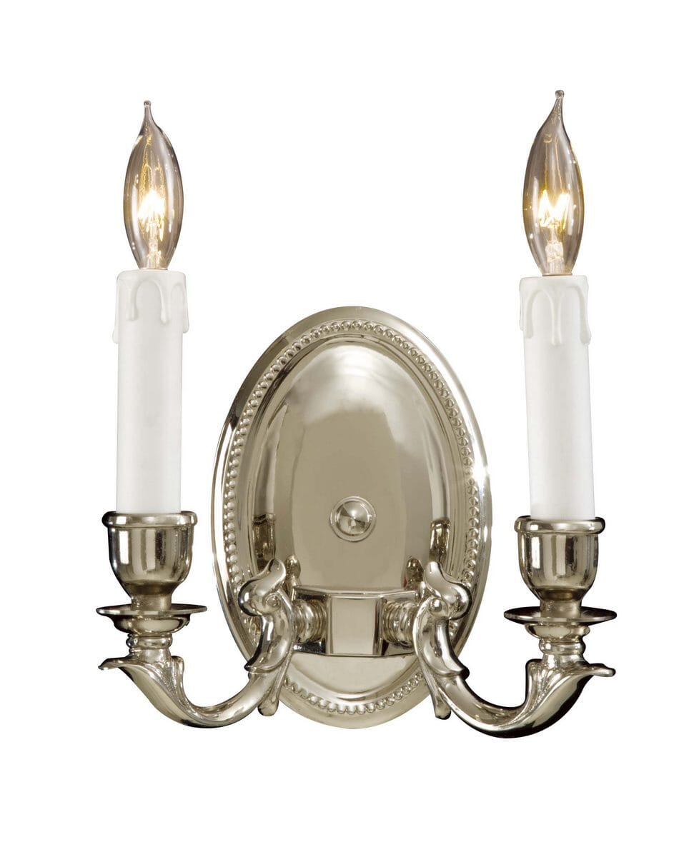 Metropolitan European 2-Lt Wall Sconce in Polished Chrome