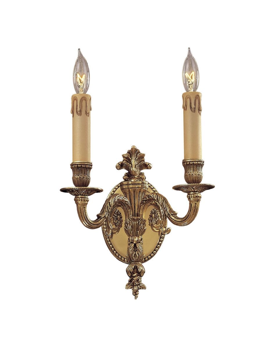 Metropolitan European 2-Lt Wall Sconce in French Gold