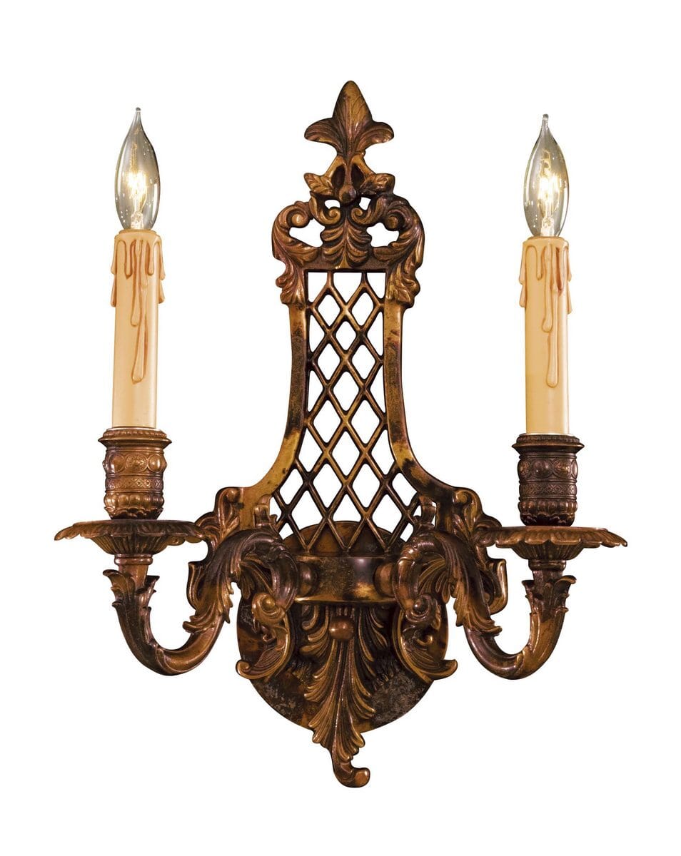 Metropolitan European 2-Lt Wall Sconce in Oxide Brass