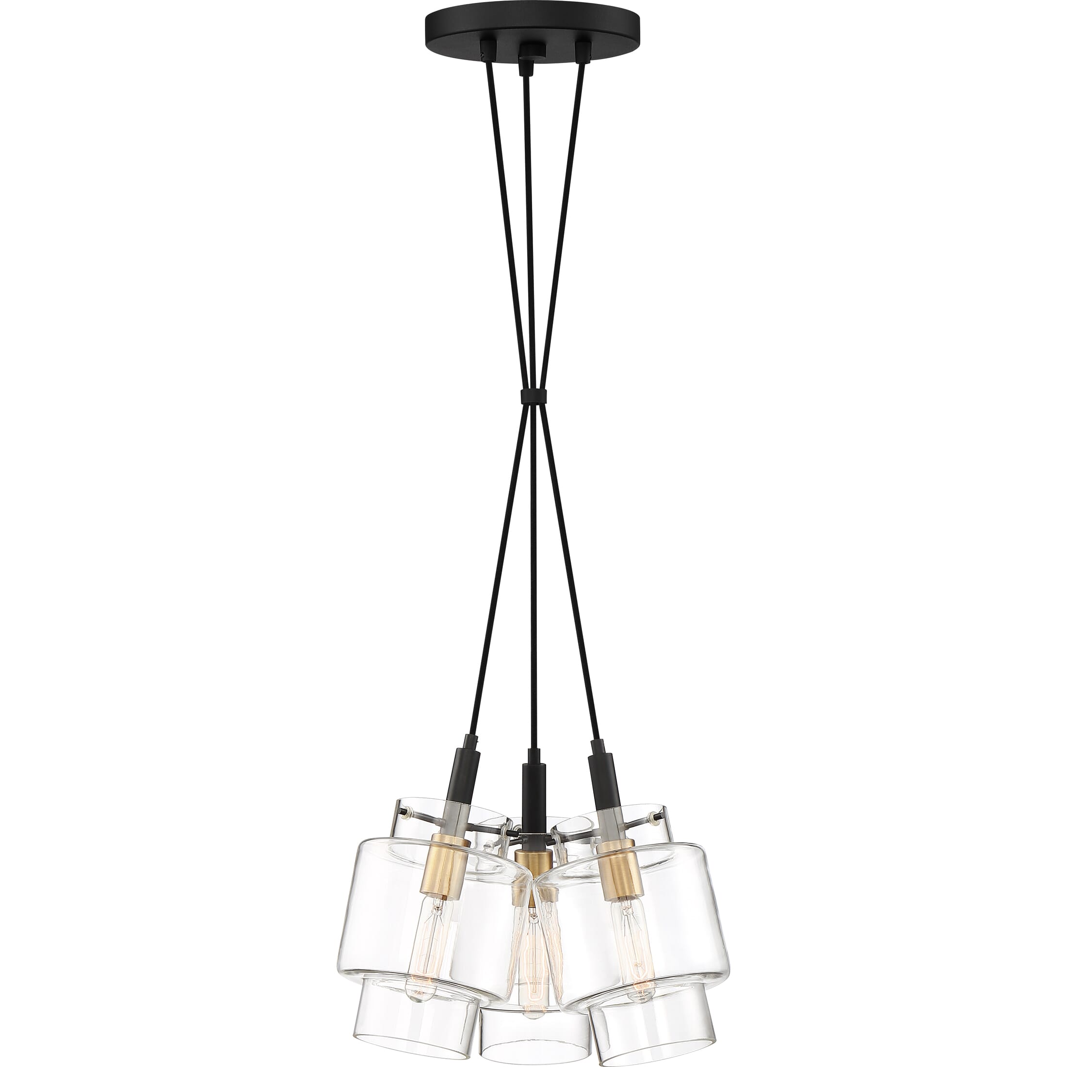 Quoizel Naomi 3-Light 14" Pendant Light in Earth Black