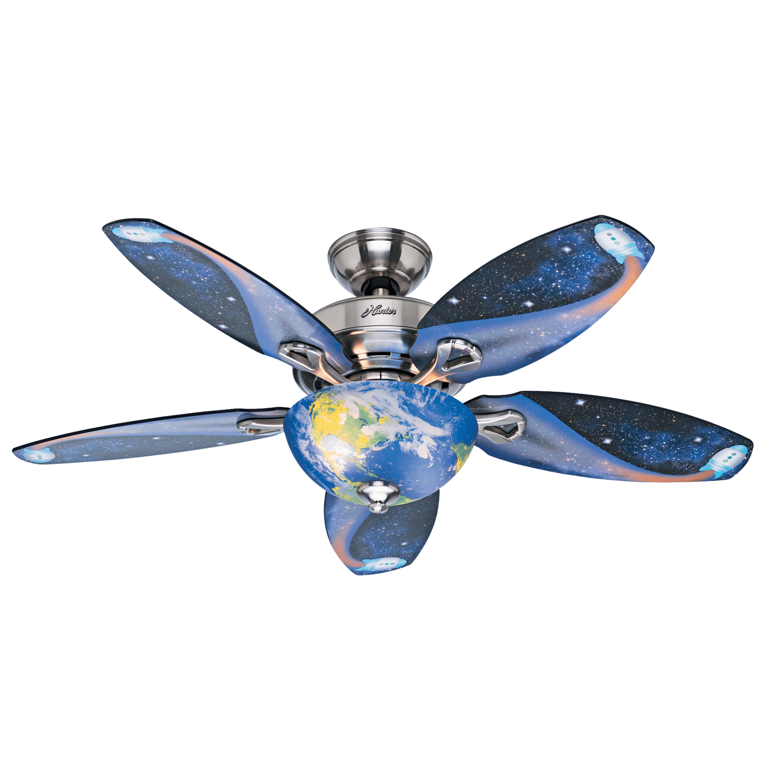 Hunter Discovery 3-Light 48" Indoor Ceiling Fan in Brushed Nickel