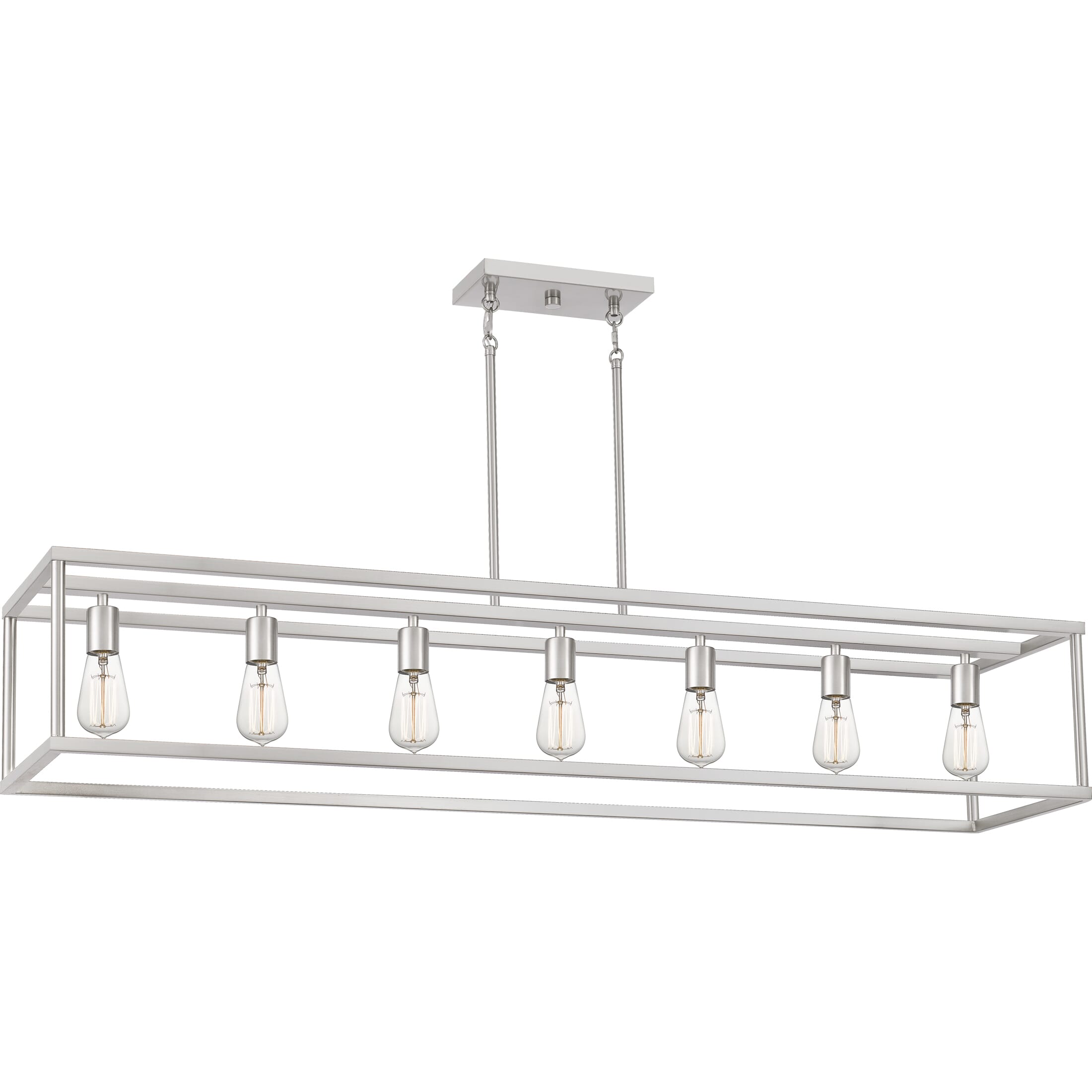 Quoizel New Harbor 7-Light 52" Pendant Light in Brushed Nickel