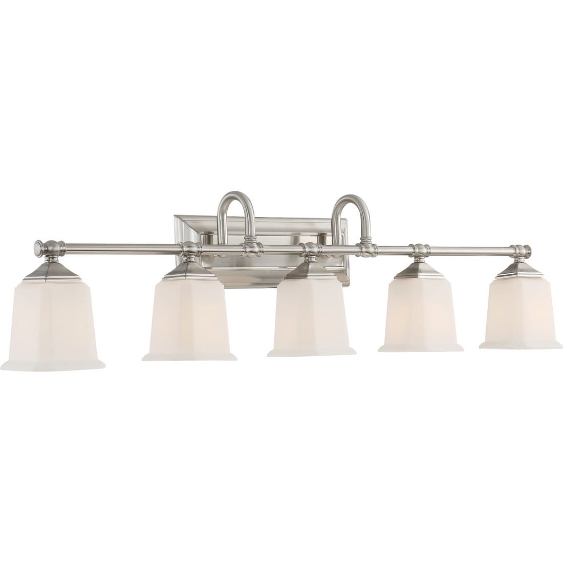 Quoizel Nicholas 5-Light Bathroom Vanity Light in Brushed Nickel