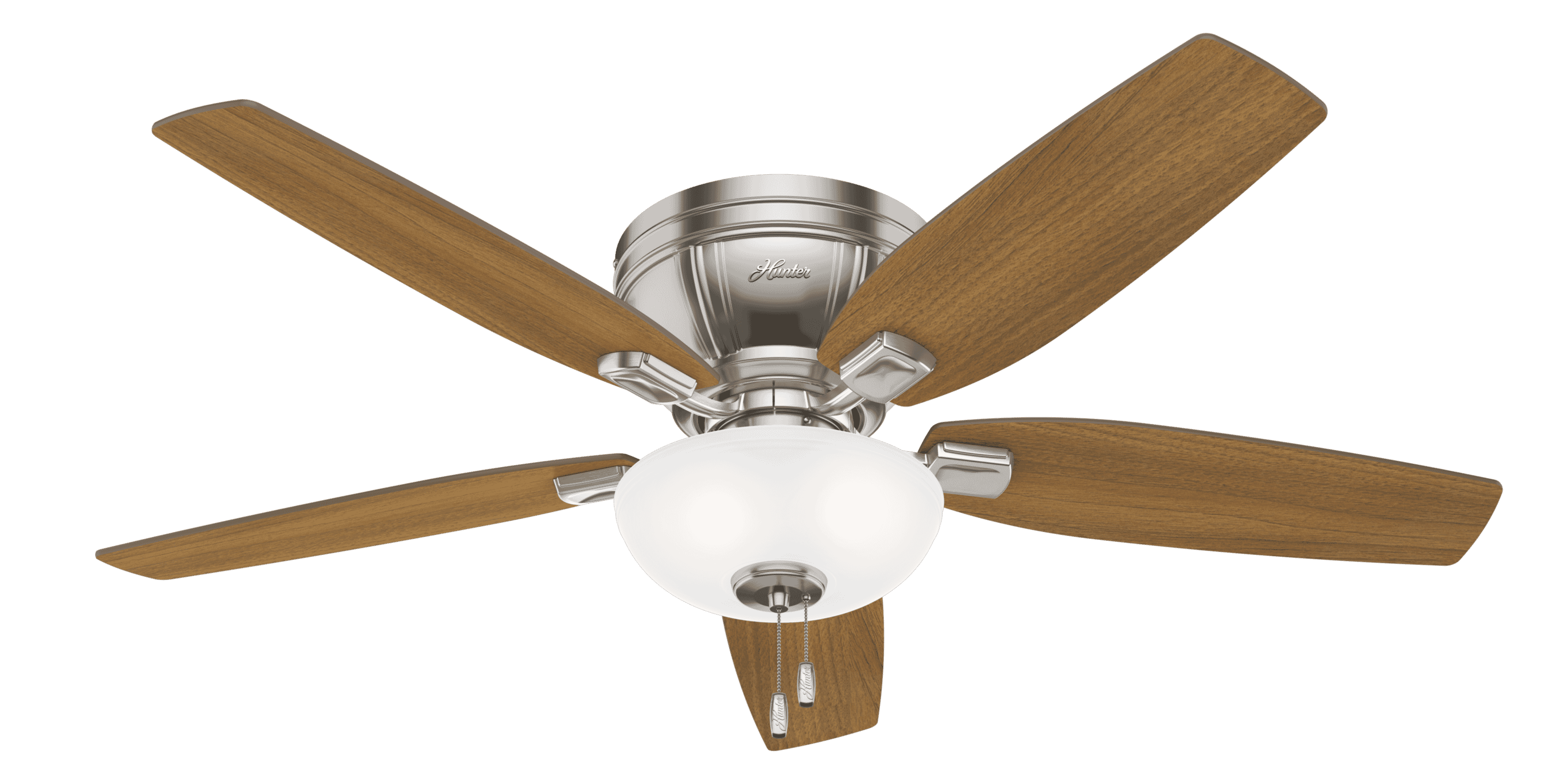 Hunter Kenbridge Low Profile 3-Light 52" Indoor Ceiling Fan in Brushed Nickel