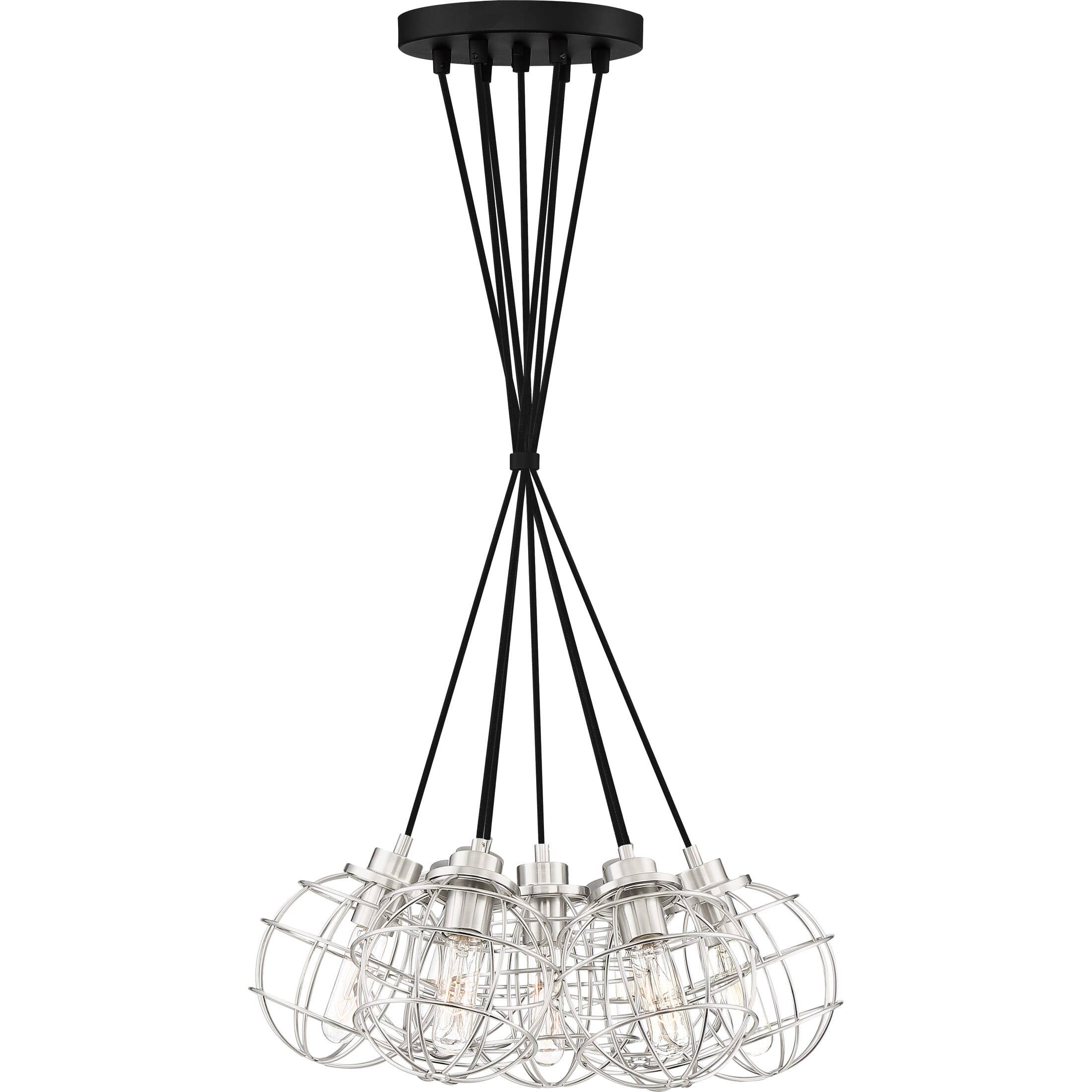 Quoizel Navigator 7-Light 22" Pendant Light in Earth Black