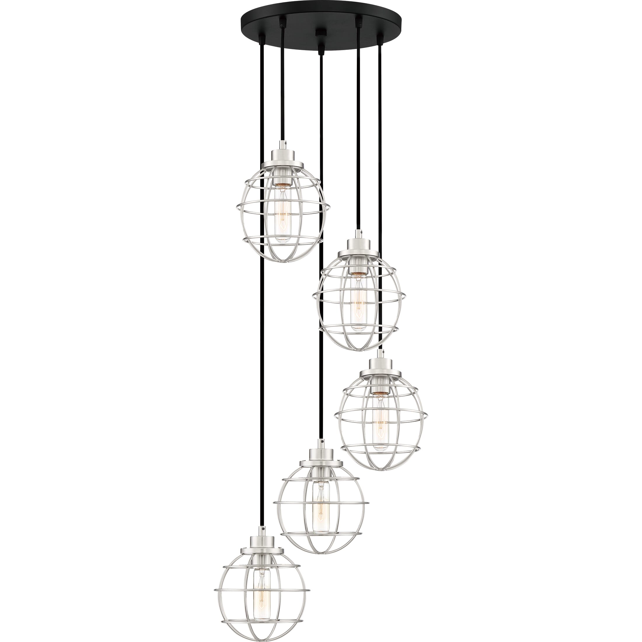 Quoizel Navigator 5-Light 17" Pendant Light in Earth Black