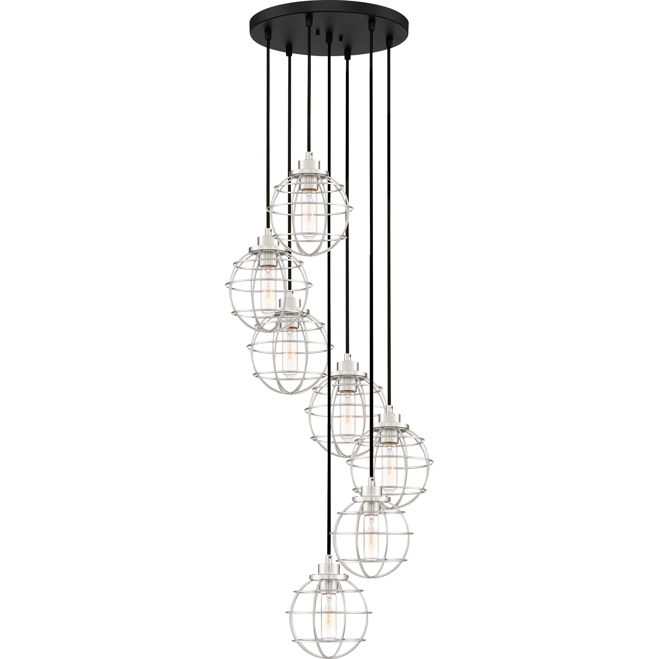 Quoizel Navigator 7-Light 18" Pendant Light in Earth Black