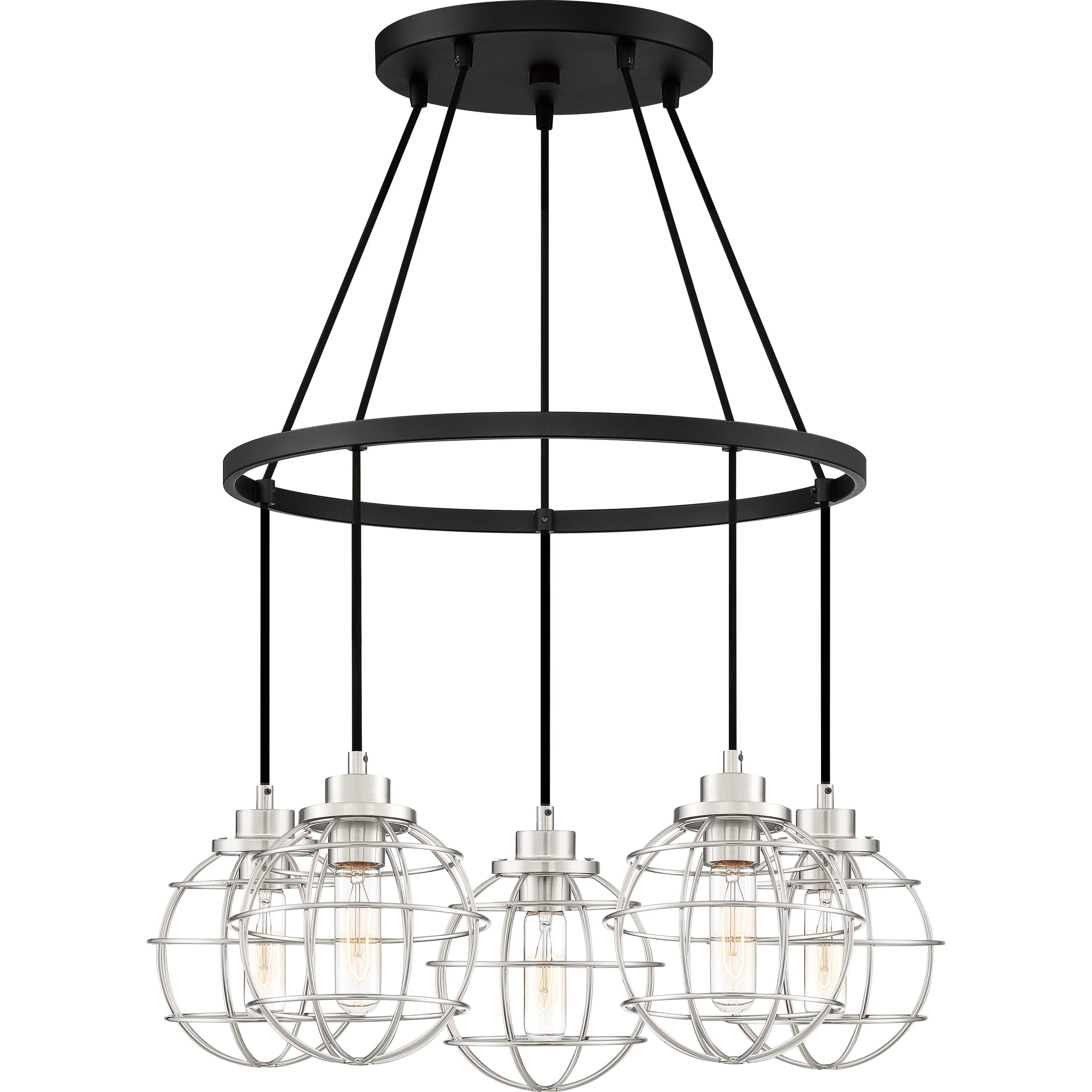 Quoizel Navigator 5-Light 8" Transitional Chandelier in Earth Black