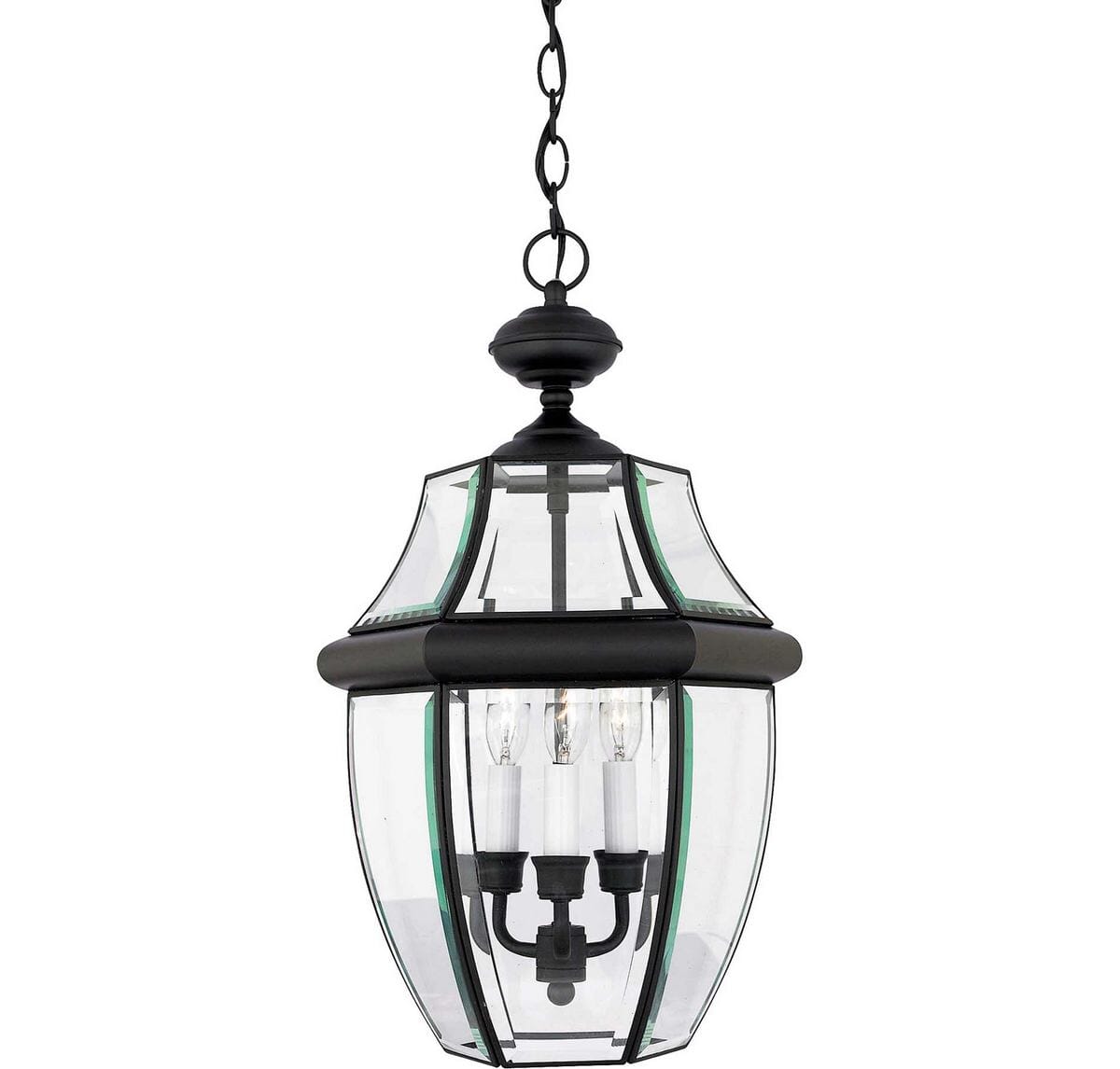 Quoizel Newbury 3-Light 13" Outdoor Hanging Light in Mystic Black