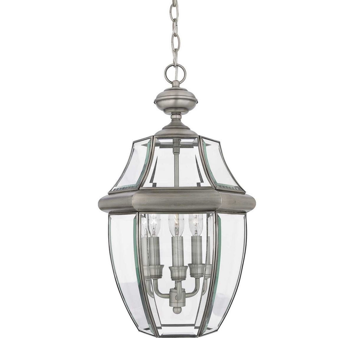 Quoizel Newbury 3-Light 13" Outdoor Hanging Light in Pewter