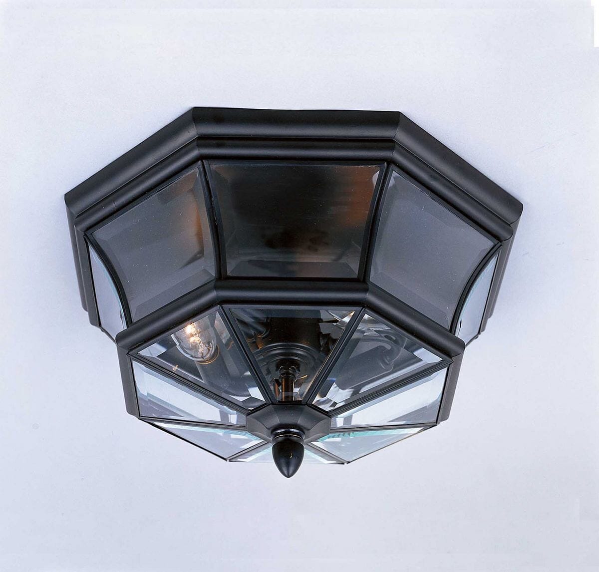 Quoizel Newbury 3-Light 15" Outdoor Hanging Light in Mystic Black