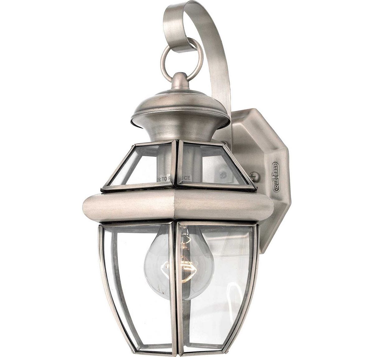 Quoizel Newbury 7" Outdoor Wall Light in Pewter