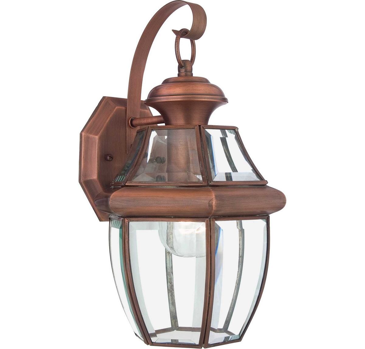 Quoizel Newbury 8" Outdoor Hanging Light in Aged Copper