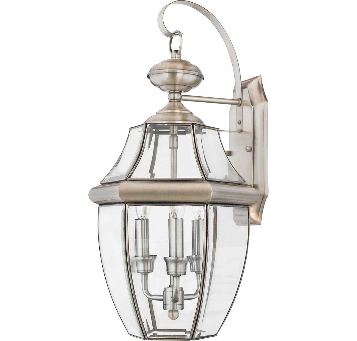 Quoizel Newbury 3-Light 12" Outdoor Wall Lantern in Pewter