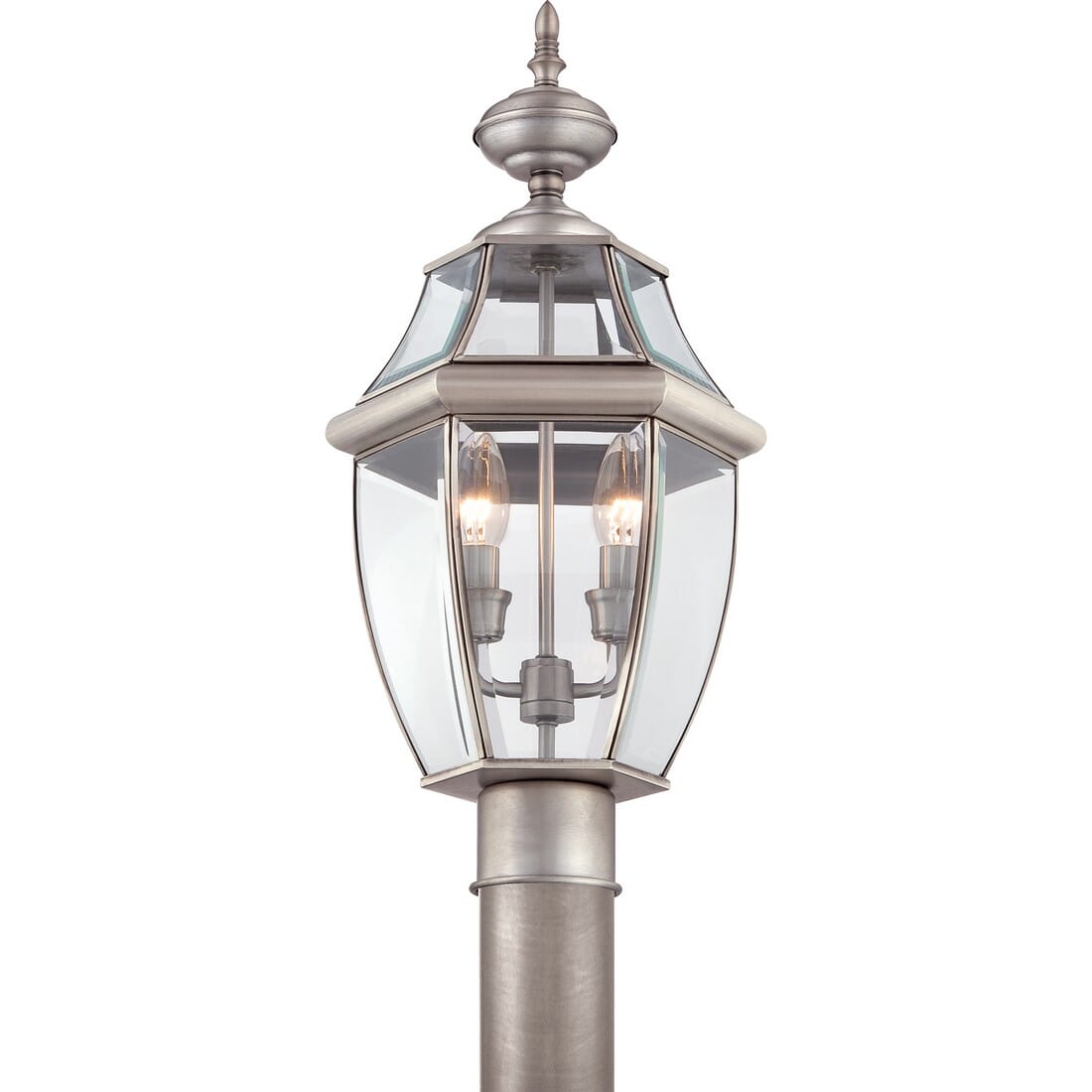 Quoizel Newbury 2-Light 11" Outdoor Post Light in Pewter