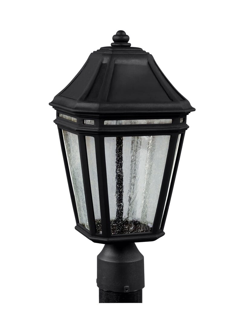 Feiss Londontowne 17" LED Outdoor Post Lantern in Black