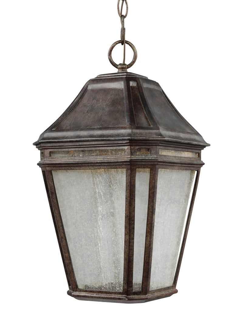 Feiss Londontowne 17.25" LED Outdoor Hanging Lantern in Chestnut